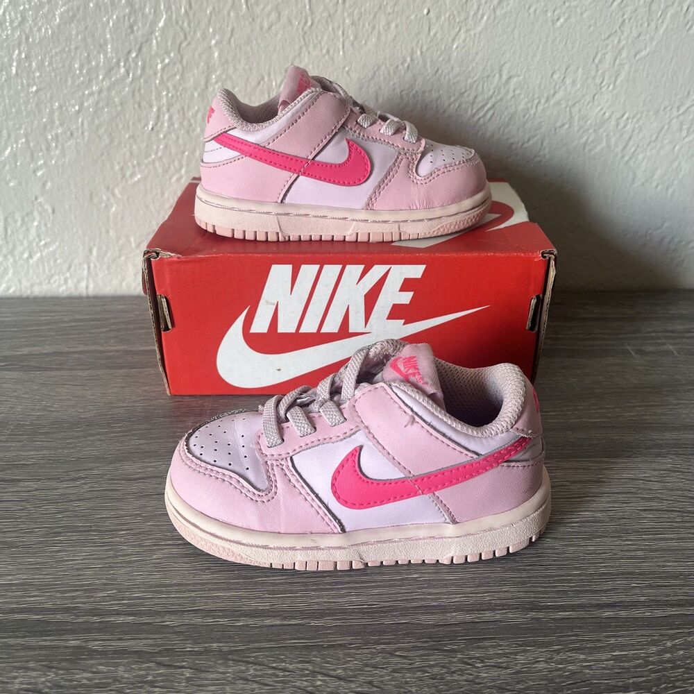 Nike Dunk Low Triple Pink Shoes Toddler Size 6C DH9761-600